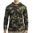 thumbnail image 1 of Yuyuzo Chandails en Molleton à Capuche pour Hommes Protection Solaire Manches Longues Séchage Rapide Randonnée Pull-Over, 1 of 3
