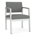 thumbnail image 1 of Fauteuil d'Appoint pour Réception et Salle d'Attente Lenox en Acier / Acier Argenté / Gris Pâle, 1 of 5