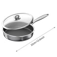 thumbnail image 3 of Wmqpnns New Trending Non Stick Pan for Cooking Stainless Steel Frying Pan with Lid for Home and Outdoor Use Easy To Clean and Durable Ideal for Eggs and Steaks Todays Deals Clearance Sale, 3 of 7