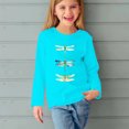 thumbnail image 5 of RXIRUCGD Chemises à Manches Longues pour Filles, Col Rond Mignon, Blouses Décontractées Élégantes (Bleu Clair, Taille:9 Ans), 5 of 5