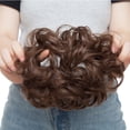 thumbnail image 3 of Mode Désordonné Extensions de Pain de Cheveux Scrunchies Morceaux de Cheveux Donut Updo Queue de Cheval pour les Femmes, 3 of 6