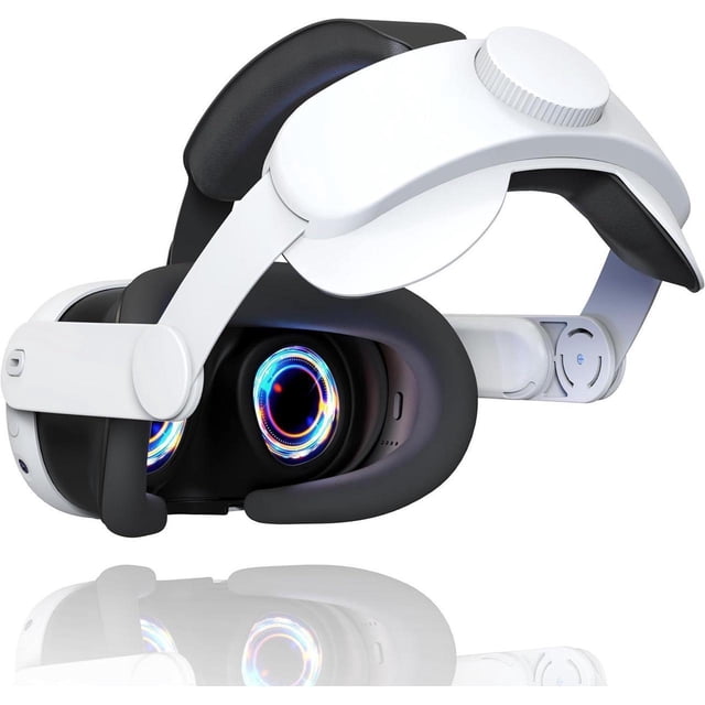 Courroie de Tête Ajustable pour Meta Quest 3 / Quest 3S by Werleo, Montrée en Gros Plan. la Courroie elite Présente une Conception Ergonomique avec un Cadre ABS durable et un Amorti en PU Souple pour un Confort Accru Lors de Séances VR Prolongées. la Courroie Comprend un Bouton Ajustable pour un Ajustement et des angles de Vision Personnalisables, Assurant des Expériences de Jeu Immersives. Légère et portable, Elle Convient à une Utilisation en Déplacement avec les Casques de Réalité Virtuelle Meta Quest 3/3S