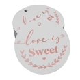 thumbnail image 1 of Inkdotpot Pack Of 50 Real Rose Gold Foil Paper Tags Love Is Sweet Wedding Favor Hang Tags, 1 of 6