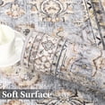 thumbnail image 3 of Garvee 9'x12' Area Rugs for Living Room Vintage Persian Rug Boho Floral Distressed Rug Farmhouse Non-Slip Low Pile Accent Rug, Light Gray Blue, 3 of 7