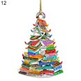 thumbnail image 2 of Hanging Pendant Christmas Series Pattern Weather Resistant Wood Door Decorating Sign Kids Gift, 2 of 9