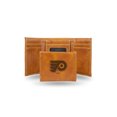 thumbnail image 1 of Philadelphia Flyers  Laser Engraved Brown Trifold Wallet, 1 of 1