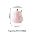 thumbnail image 3 of Sugar Bowl With Lid And Spoon, Ceramic Sugar Storage Jar, Porcelain Sugar Pot-Pink-300ml, 3 of 7
