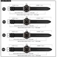 thumbnail image 3 of Silicone Rubber Watch Strap, 22mm, Black, 3 of 7