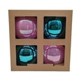thumbnail image 4 of Holiday Time 4-Count Pink and Green Shatterproof Iridescent Christmas Ornaments, 150MM, 4 of 4