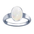 thumbnail image 1 of Divya Shakti Bague en Argent Opale Blanche de 7,25 à 7,50 Carats, Design Simple (7,25), 1 of 4