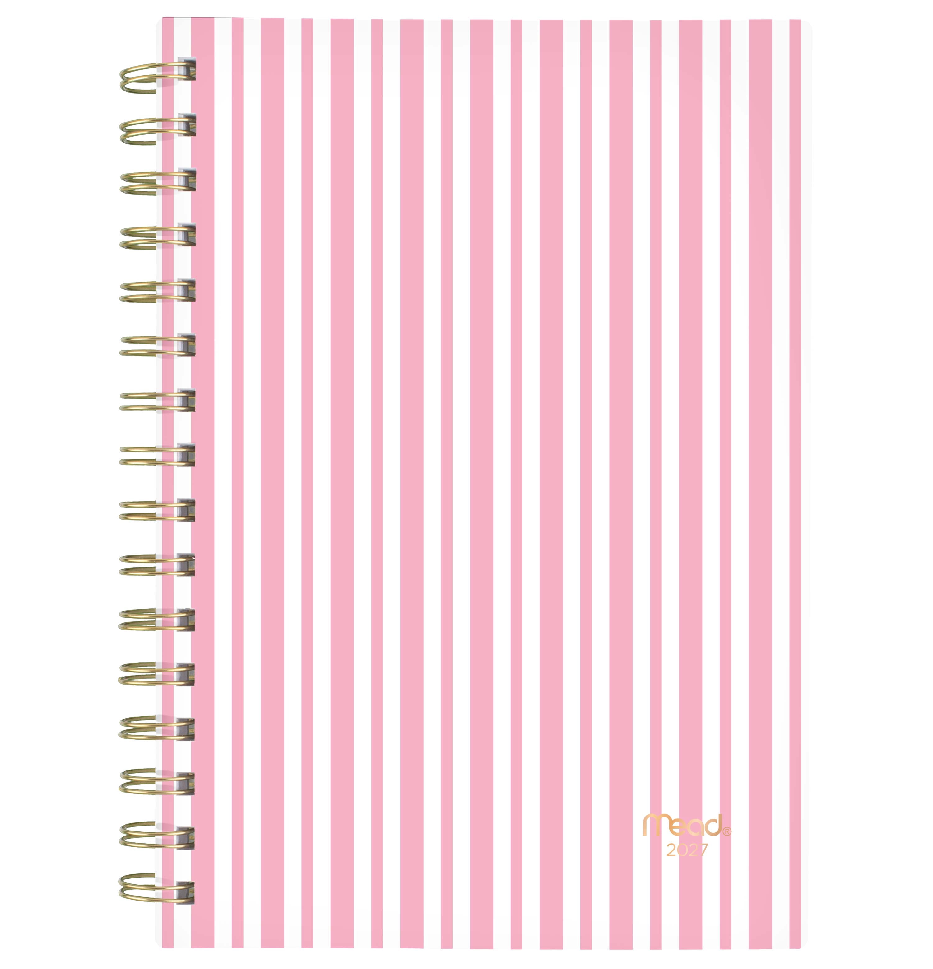 2027 Mead® Sugar Stripe Weekly/Monthly Planner Small