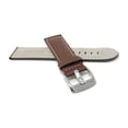 thumbnail image 4 of 20mm Leather Watch Band Strap, Mat Finish, White Stitching, Stainless Steel Buckle, 4 of 7