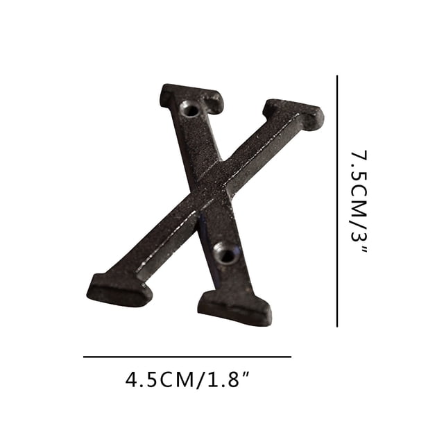 CEHVOM Creative Alloy Wrought Iron Number Letter Creative DIY House Letter Clearance