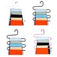 thumbnail image 2 of S Shape Clothes Hanger Multilayer Mental hanger ;Multilayer Clothing Rack Holder Pants Neckties Scarves Wardrobe Organizer, 2 of 9
