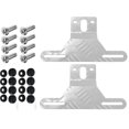 thumbnail image 1 of CUITING 2 Pack Trailer License Plate Bracket Holders- Aluminum Car Tag Frame for Truck/RVs/Boats  Universal License Plate Light Mounting Kit with Screw Caps  Silver, 1 of 7