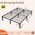 thumbnail image 2 of Metal Platform with No-Screw Assembly, Strong Steel Slats, Underbed Storage Clearance, No Box Spring Required, Ideal for Small Spaces, 2 of 10