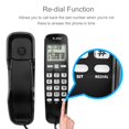 thumbnail image 3 of Noref Wired Telephone, Mini Wall Telephone Home Office Hotel Incoming Caller ID LCD Display Landline Phone, Home Telephone, 3 of 8