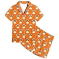 thumbnail image 1 of MIASHUI Girls Rainbow Pattern Short Sleeve Shorts Pajamas Set 2-Piece Outfits,Orange,12-13 Years, 1 of 4
