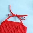 thumbnail image 4 of MIASHUI Girls Two Piece Bathing Suit Bikini Swimsuit Striped Ruffle Swimwear,Red,0-6 Months, 4 of 5