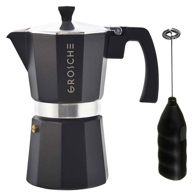 Grosche Milano Cafetière Espresso 6 Tasses avec Mousseur