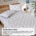 thumbnail image 3 of RUVANTI Draps 100 % Coton, Parure de Lit en Percale, Taille Standard, Style Classique, 3 of 5