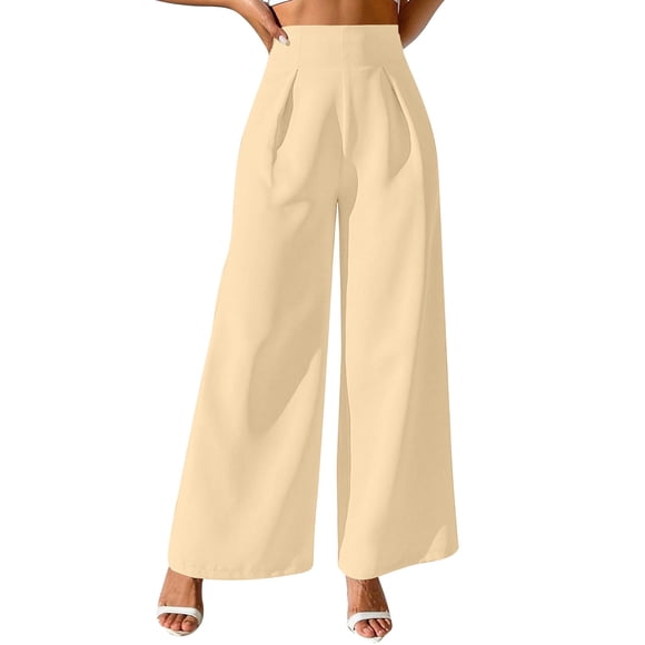 Beige Women Work Office Formal Prom Party Evening Gowns Elegant Pants Blazers Outfits for Women High Cut Flare Bell Bottom Fall Winter Outfits 2025 Clothes S