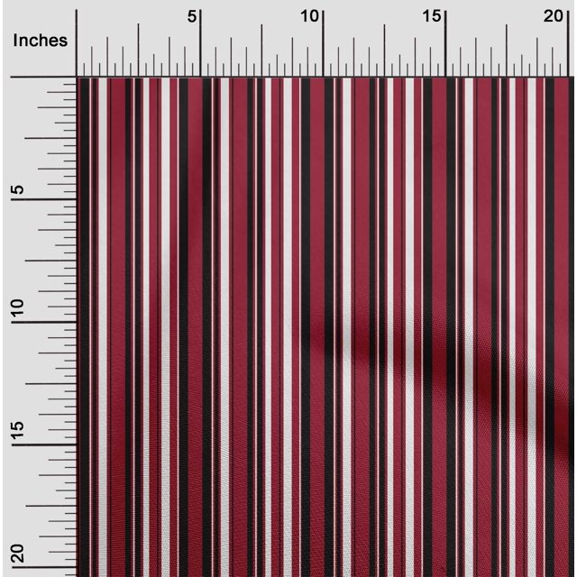 oneOone Cotton Poplin Red Fabric Stripes Sewing Craft Projects Fabric Prints By Yard 42 Inch Wide