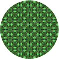 thumbnail image 1 of Ahgly Tapis Rond Lavable en Machine Intérieur Transitionnel Vert Forêt Foncé, 4 Pieds Rond, 1 of 7