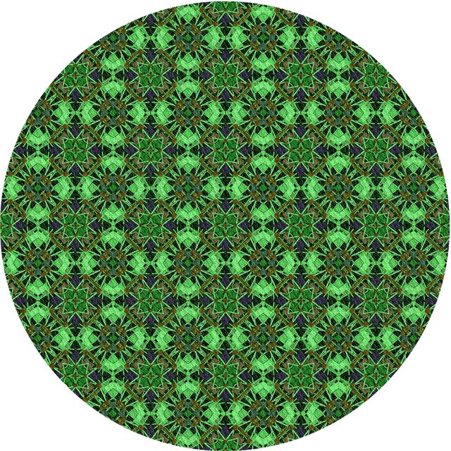 Ahgly Tapis Rond Lavable en Machine Intérieur Transitionnel Vert Forêt Foncé, 4 Pieds Rond