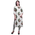 thumbnail image 1 of Bimba 3/4 Sleeve Kurta Printed Straight Kurti Summer Clothing For Women, 1 of 6