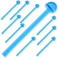 thumbnail image 1 of SHISUYAN 10 Pcs Bird Standing Stick Parrot Stand Plastic Perch Bird Cage Accessories, 1 of 9