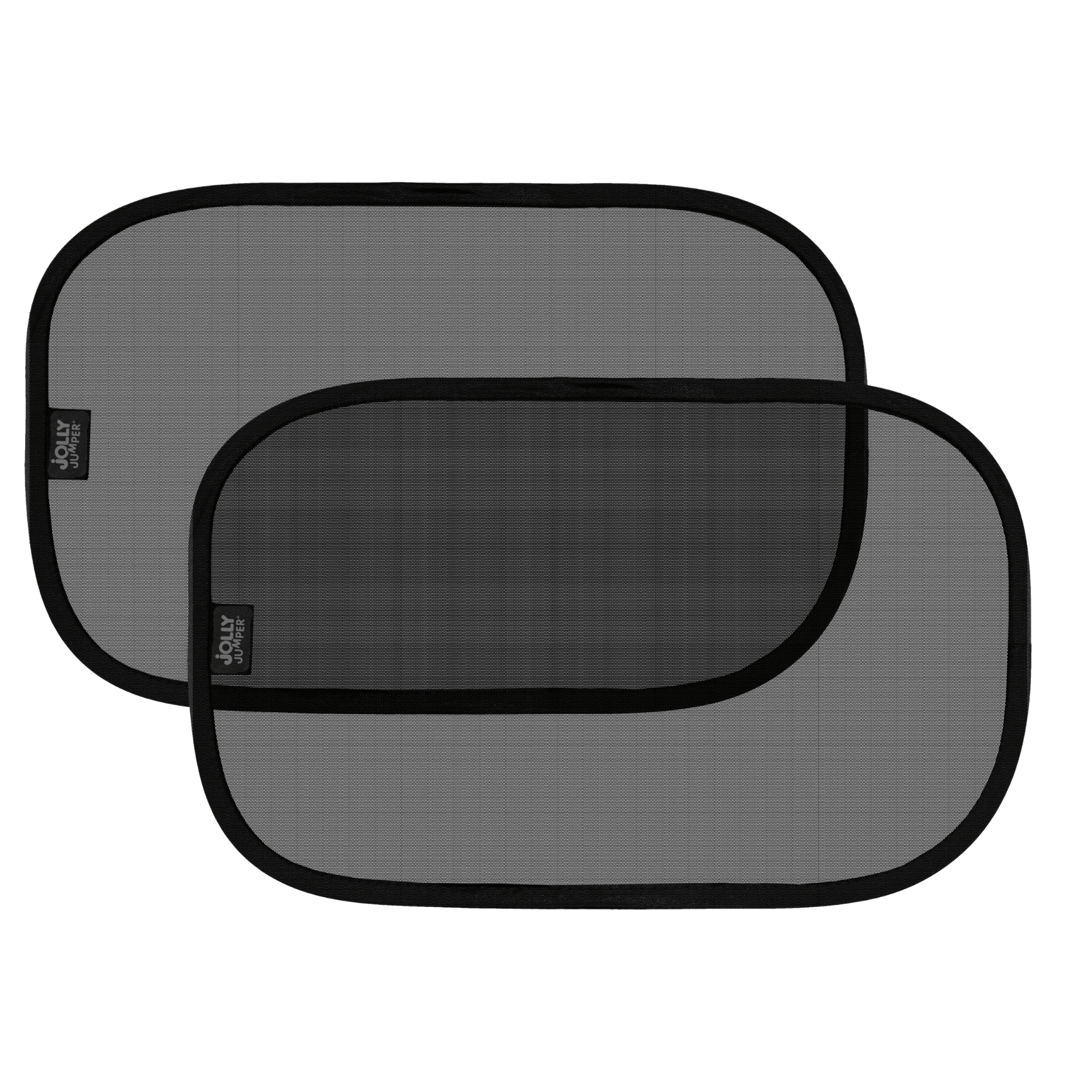 Pare-soleil adhésif Jolly Jumper (paquet de 2) – Noir | ENTREPRISE FIÈREMENT CANADIENNE | Protection UV et anti-éblouissement pour vitres de voiture | Adhérence facile, sans ventouses