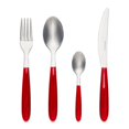 thumbnail image 1 of ARIMI Nilu Italian Stainless Steel 24 Piece Flatware Set - Service for 6 - Red Handle, 1 of 4