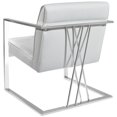 thumbnail image 2 of Home Gear Elias Chaise d'Appoint en Similicuir de Transition en Argent, 2 of 2