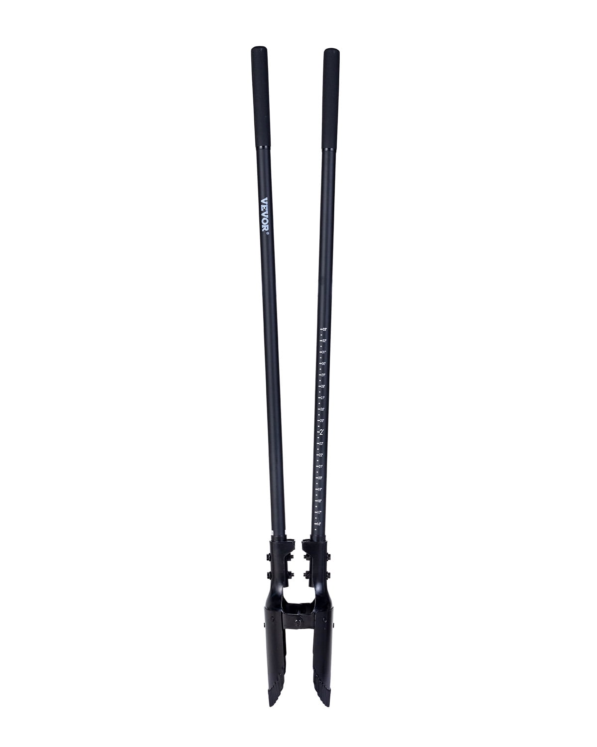 VEVOR Post Hole Digger with Fiberglass Handle Scale Markings 57.5" Manual Hole Digger