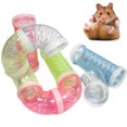 thumbnail image 1 of Tunnel Multi-Usage pour Animaux de Compagnie Cage de Hamster Jouet de Sport Externe Connectable Extensible Résistant aux Morsures Pièces de Labyrinthe (Couleur Aléatoire), 1 of 7