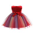 thumbnail image 4 of Robes Sans Manches à Sequins pour Bébé Fille Robe Princesse Arc-en-Ciel Robe de Soirée Tutu, 4 of 4