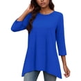 thumbnail image 3 of T-shirt d'Été Décontracté pour Femme à Manches Courtes et Col Rond pour un Confort et un Style au Quotidien avec Denim, 3 of 7