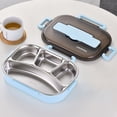 thumbnail image 1 of Agiferg Thermal Insulation Bento 4 Cells Lunch Box Tableware Set Portable Lunch Box Student Lunch Box, 1 of 2