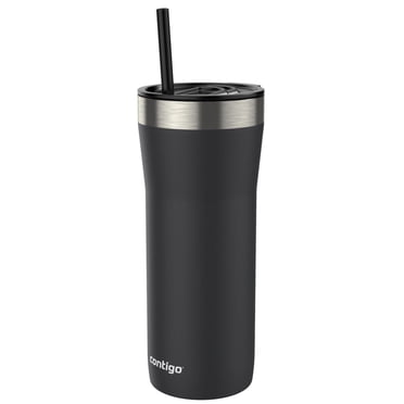 Contigo Streeterville Stainless Steel Tumbler with Plastic Straw and Splash-Proof Lid, 32 oz (946 mL)