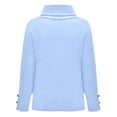 thumbnail image 4 of Dvkptbk Chandails pour Femmes Femmes Manches Longues à Coutures Col Roulé Haut Décontracté Ample Chandails Tricotés Blouse Vêtements en Liquidation, 4 of 5