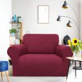 thumbnail image 1 of PiccoCasa Stretch Sofa Slipcover Washable Furniture Covers for Dogs Burgundy Small, 1 of 7