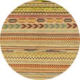 thumbnail image 1 of Ahgly Company Tapis d'Intérieur Ronds Abstraits Rouges Abstraits pour Aire, 4 Pieds Rond, 1 of 6