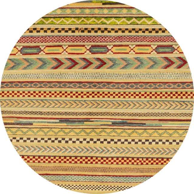Ahgly Company Tapis d'Intérieur Ronds Abstraits Rouges Abstraits pour Aire, 3 Pieds Rond
