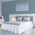 thumbnail image 1 of PiccoCasa Polyester Brushed Bed Skirt with Elastic Dust Ruffles 16" Drop, Twin Snow White, 1 of 9