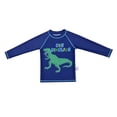 thumbnail image 3 of Hiiyo Big Boys Dinosaur Print Rash Guard & Swim Trunks & Sun Hat 3Pcs Swimsuit, Sizes 3-13, 3 of 6