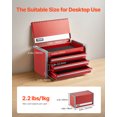 thumbnail image 2 of VEVOR Tool Box 8.6-inch Portable Metal Tool Box 3 Drawers Tool Organizer Red, 2 of 9