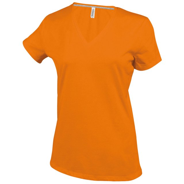 Kariban T-Shirt à Manches Courtes Col en V pour Femmes