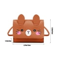 thumbnail image 3 of Btomtd Small And Cute Mini Western-style Children's Coin Purse, Brown, 3 of 6