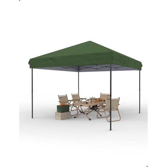 Heavy Duty Pop Up Canopy Tent – 10x10 FT Outdoor Waterproof Shelter, One-Person Easy Setup, UPF 50+ Sun Protection, 3 Adjustable Heights, Wheeled Bag – Ideal for Patio, Camping, Party, Garden, Beach